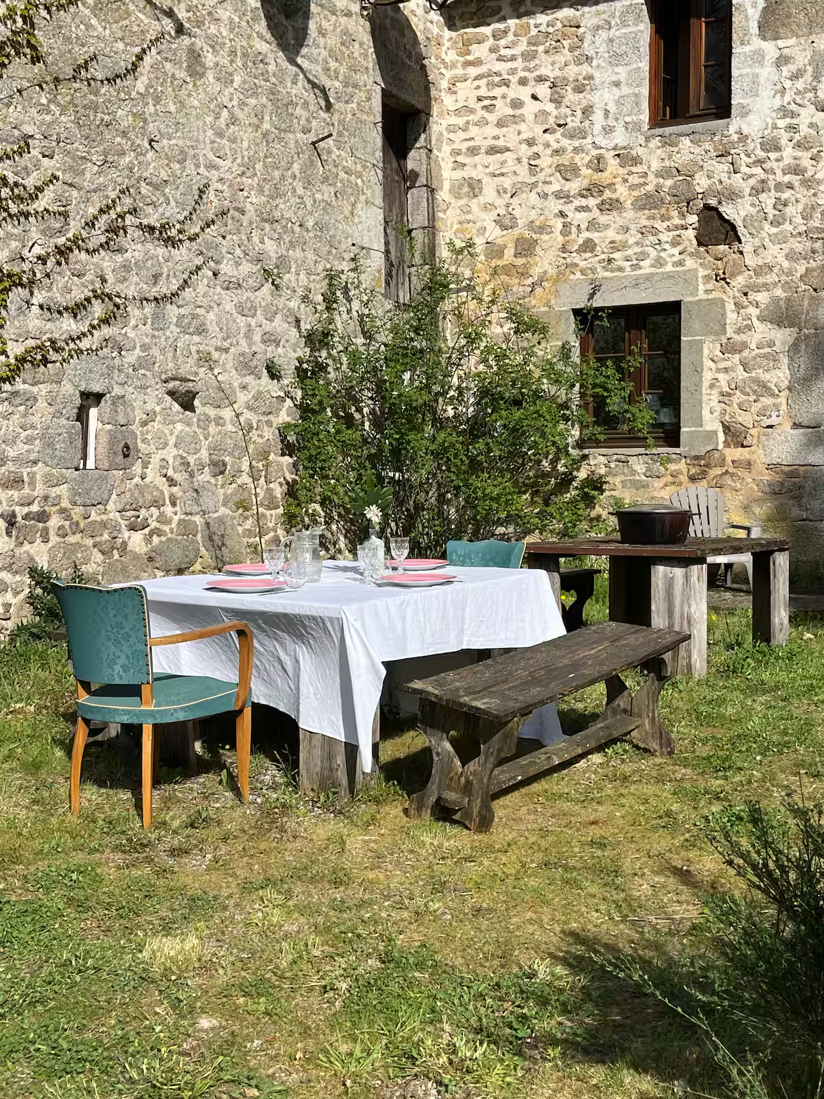 espace repas extérieur