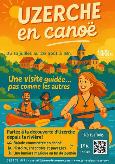 affiche uzerche en canoe - 1