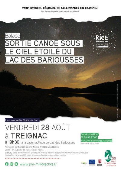 TREIGNAC canoe nocturne 28.08.2026