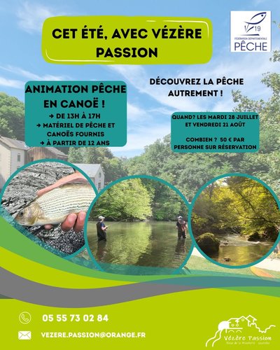 uzerche pêche en canoe 28 juillet 21 août 26