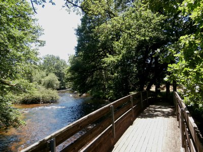 Passerelle sur la Vienne à Nedde