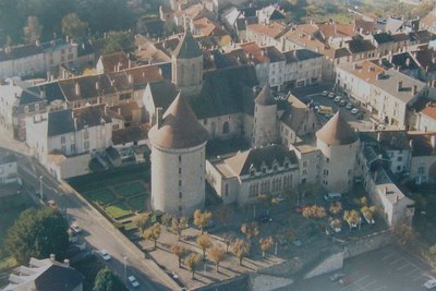 Vue aérienne de Bourganeuf