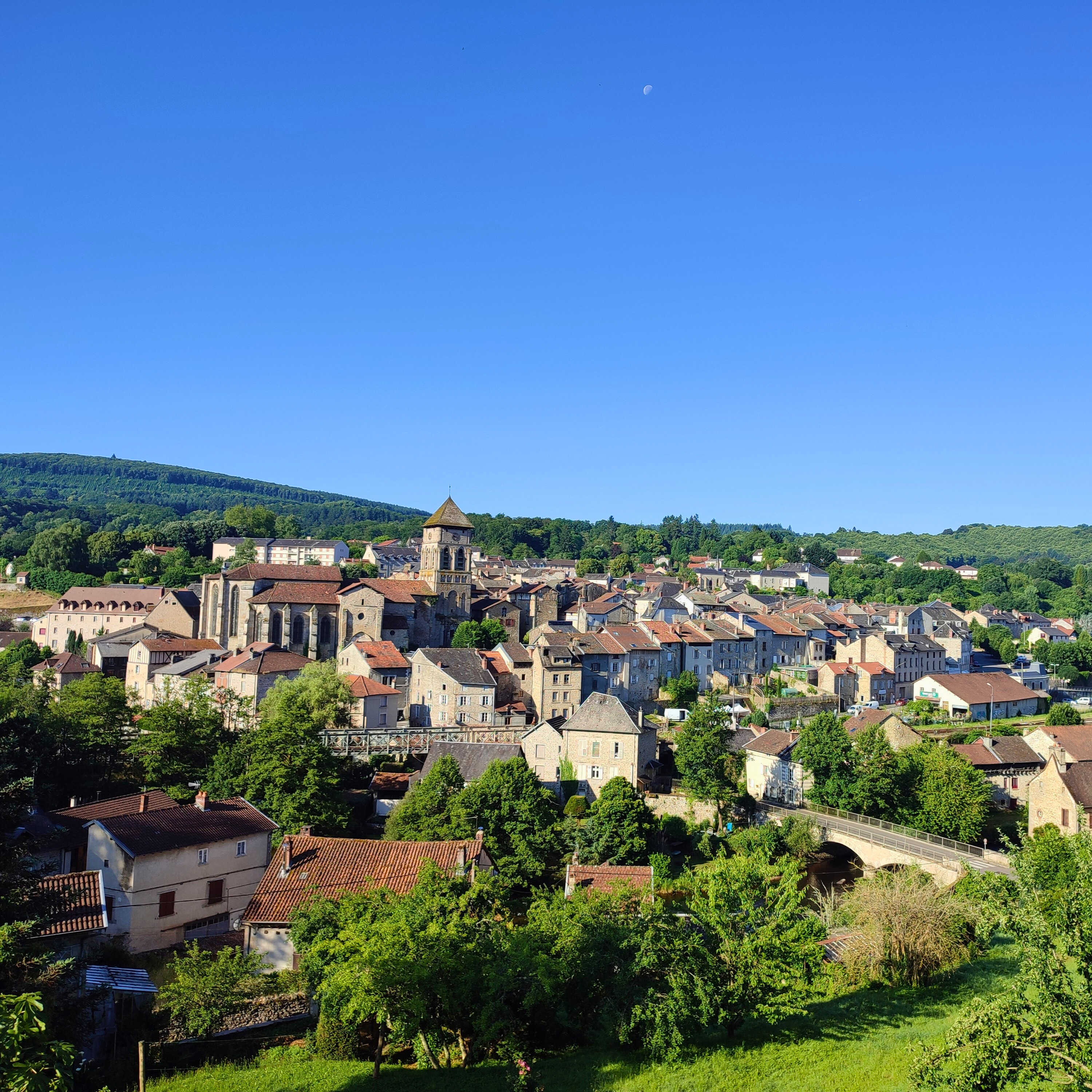 Vue sur Eymoutiers depuis le boulevard Emile Zola